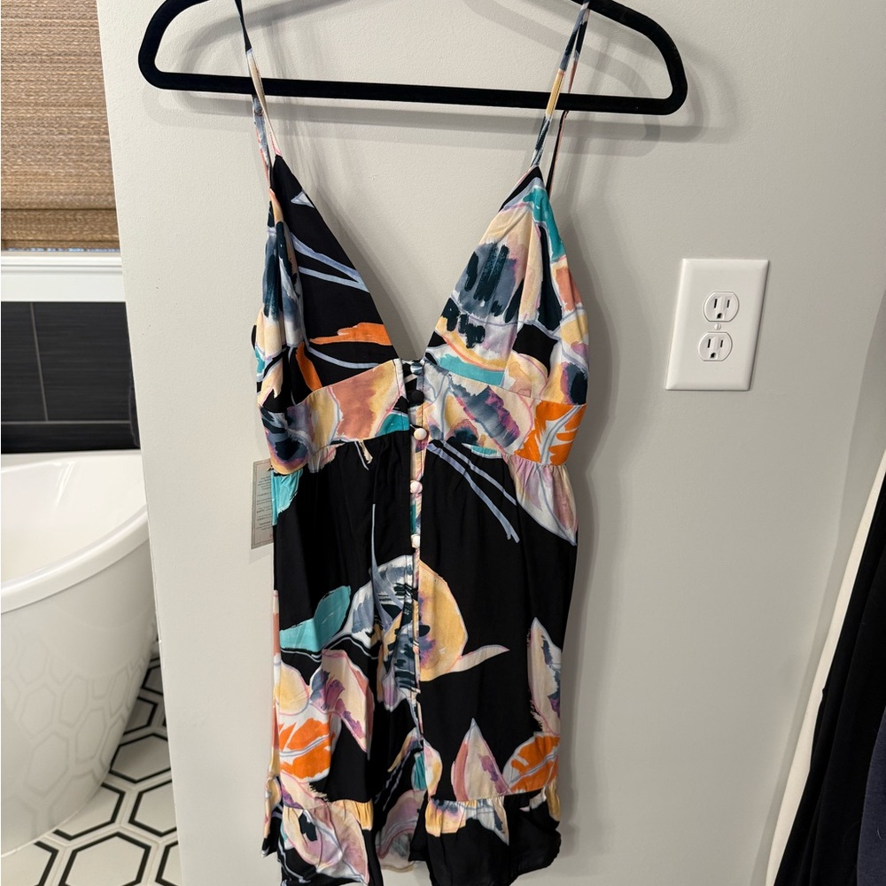 Maaji Black Floral Mini Dress
